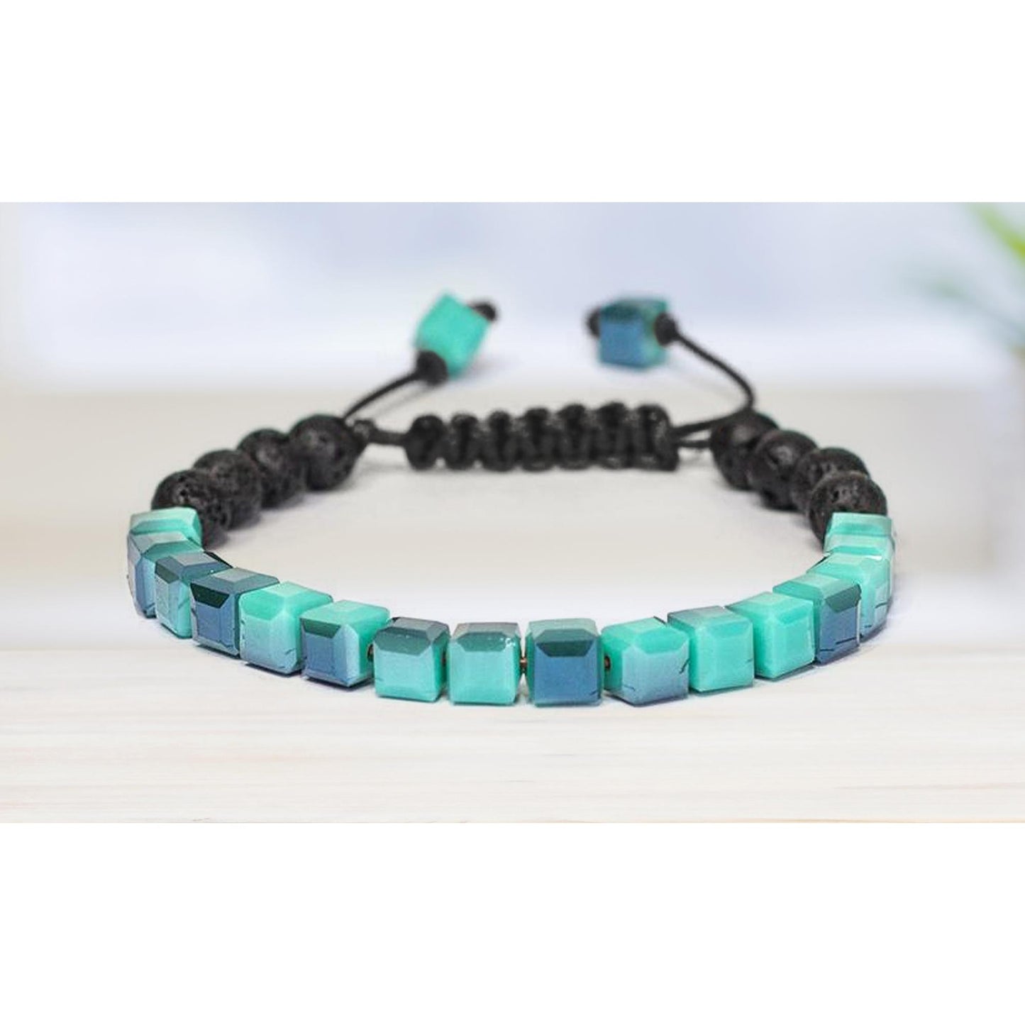 Lava Stone Glass Diffuser Bracelet with Optional Essential Oils