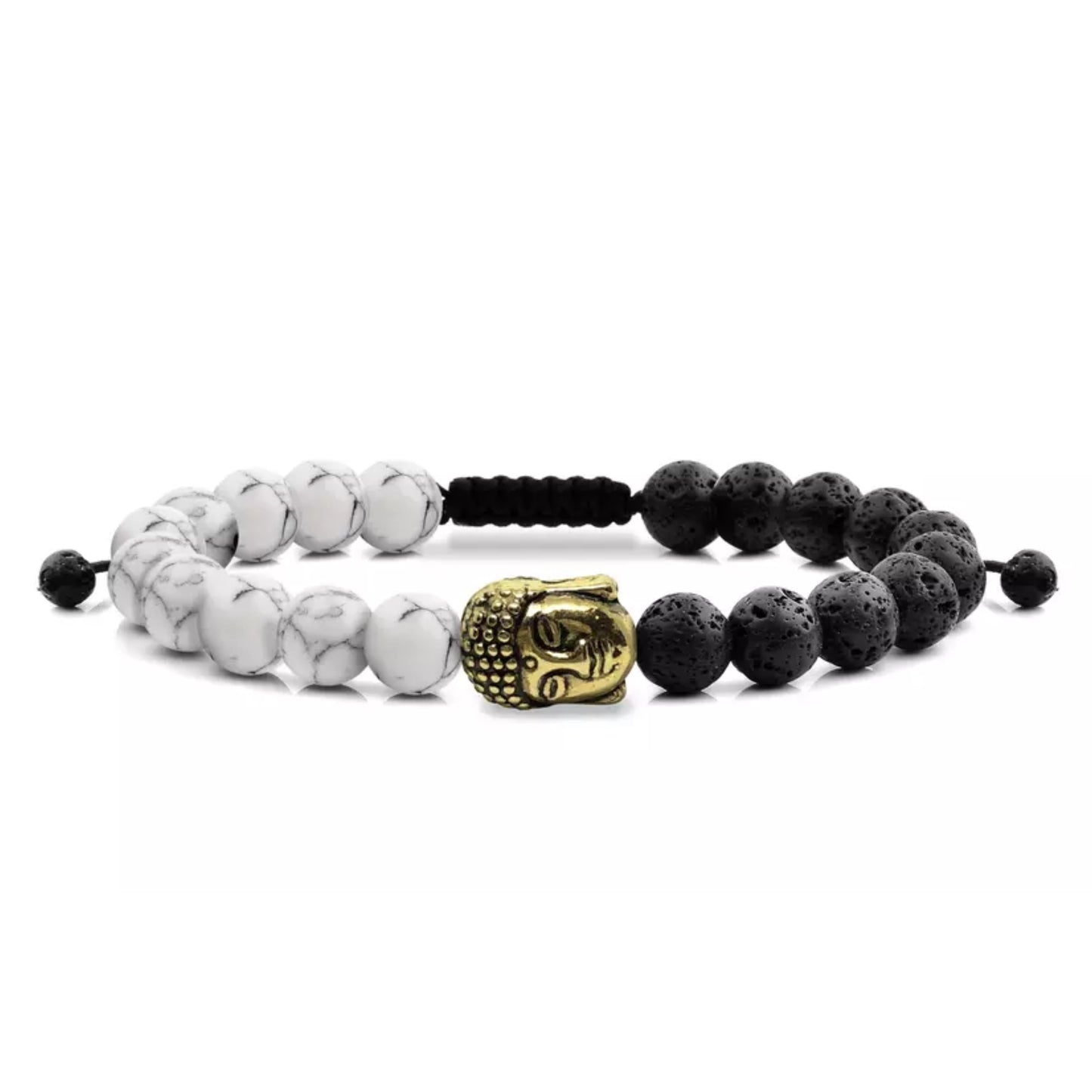 Men's Natural Stone Buddha Bracelet by Akor
