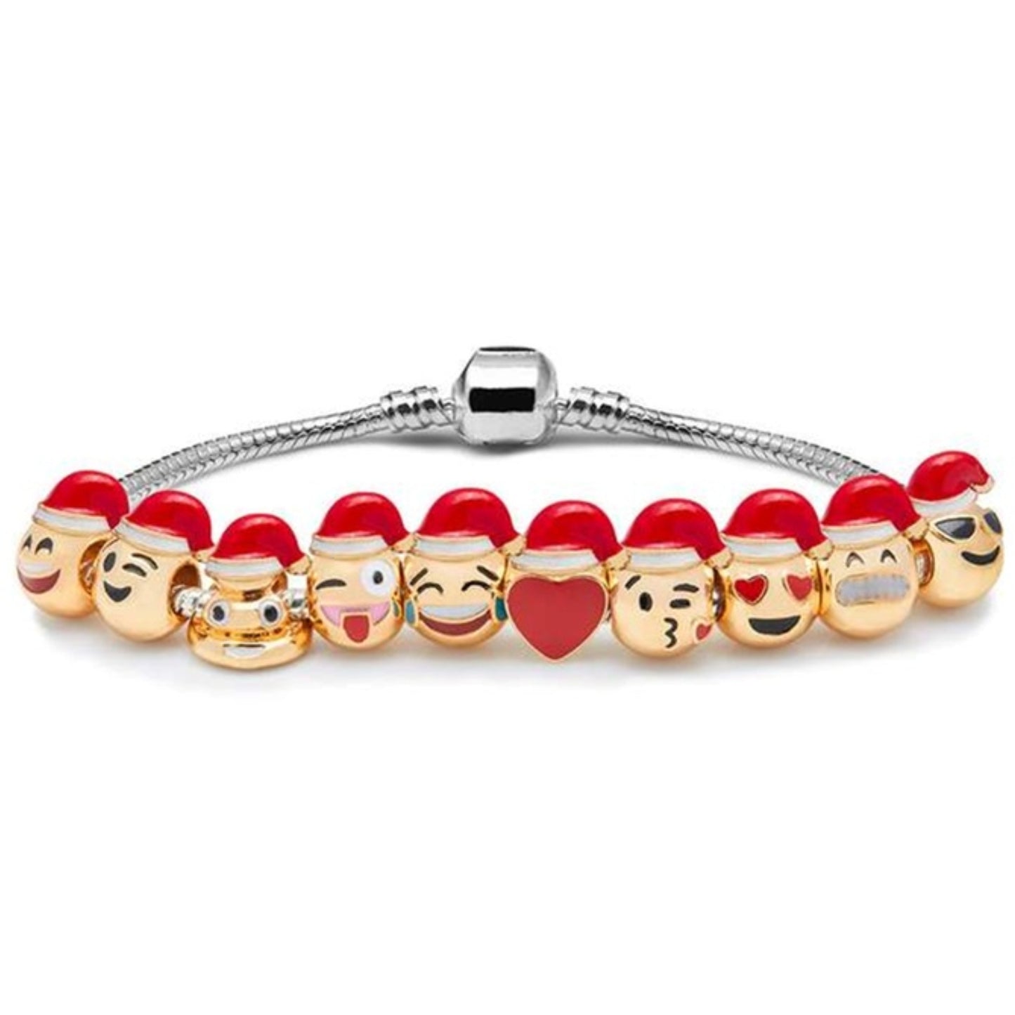 Holiday-Themed Emoji Charm Bracelet