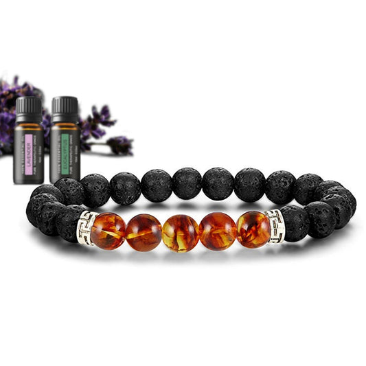 Lava Stone Chakra Diffuser Bracelet with Optional Essential Oils