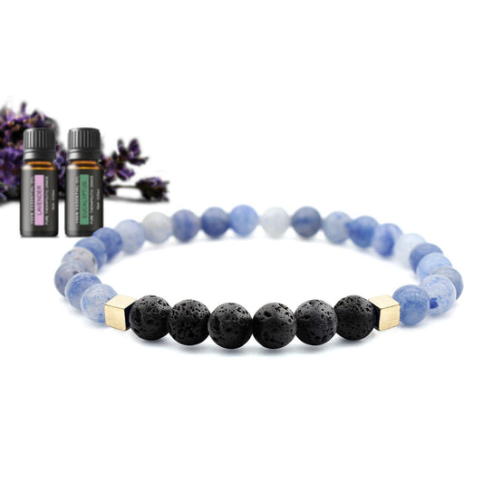 Mixed Lava Stone Chakra Diffuser Bracelet with Optional Essential Oils