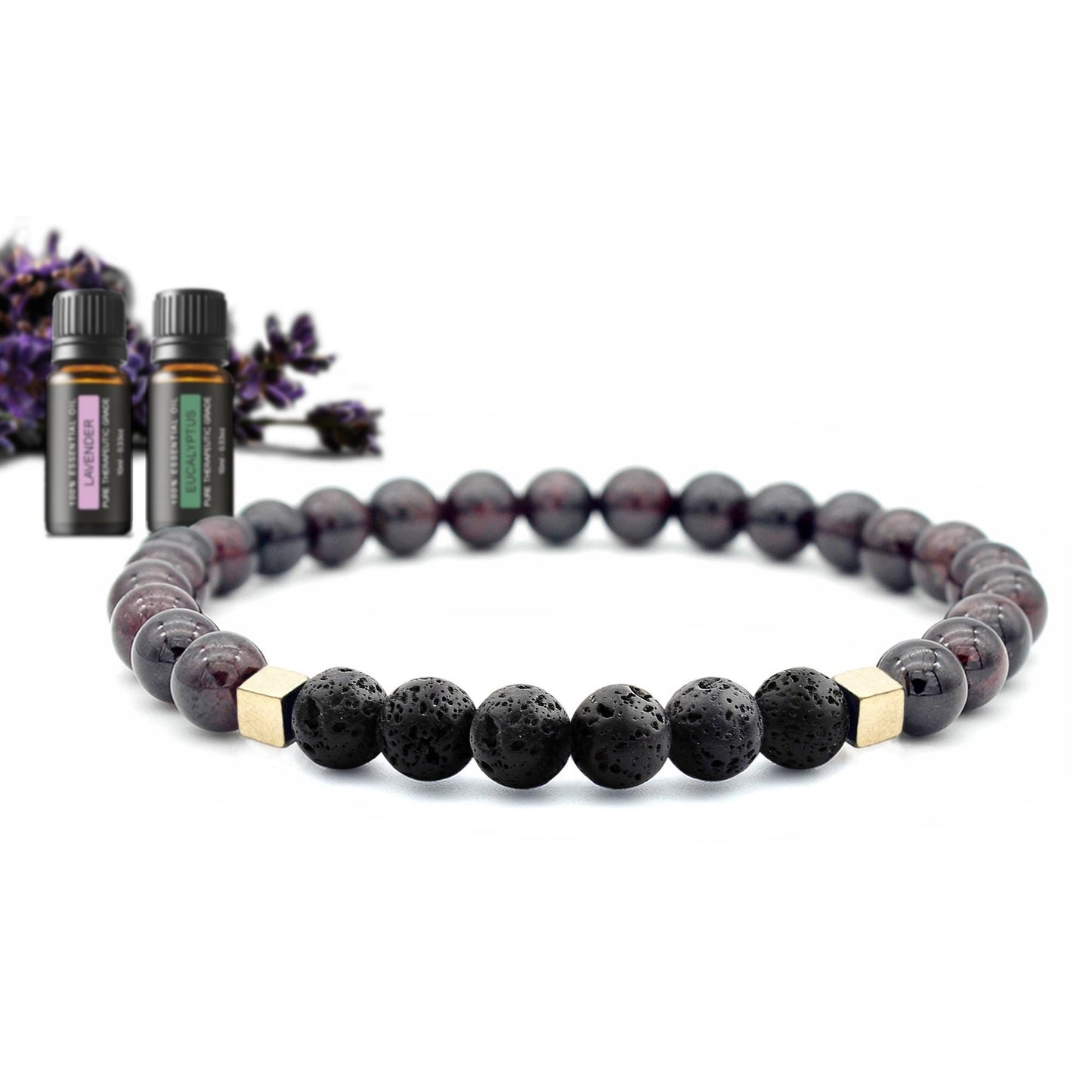 Mixed Lava Stone Chakra Diffuser Bracelet with Optional Essential Oils