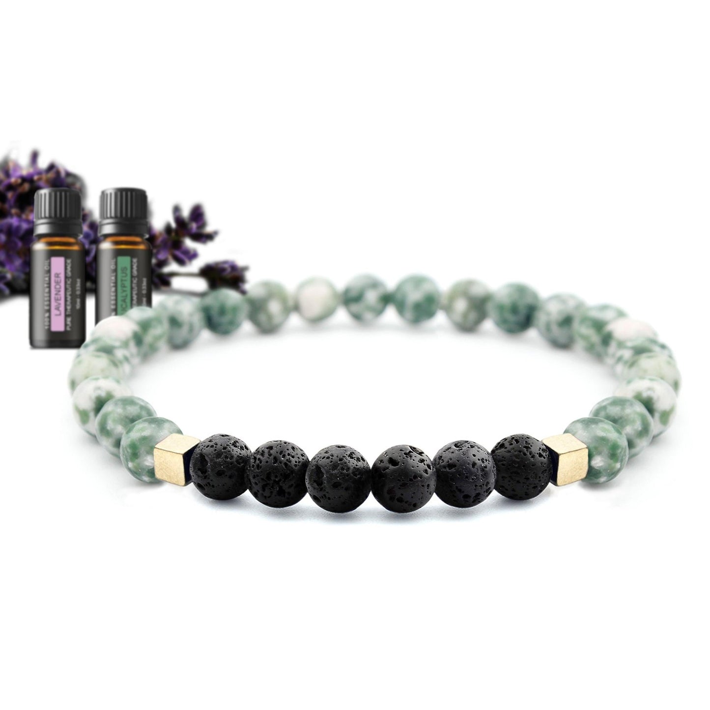 Mixed Lava Stone Chakra Diffuser Bracelet with Optional Essential Oils