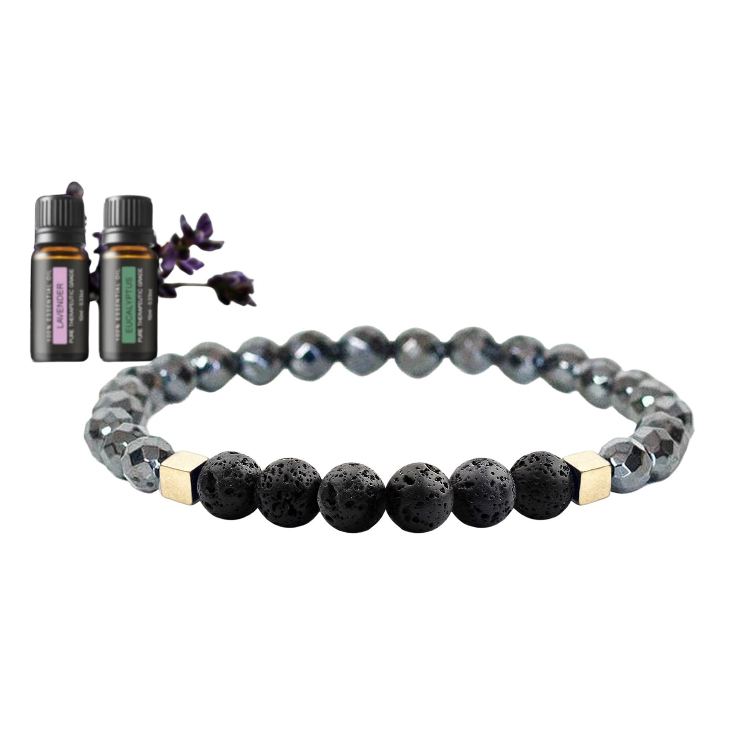 Mixed Lava Stone Chakra Diffuser Bracelet with Optional Essential Oils