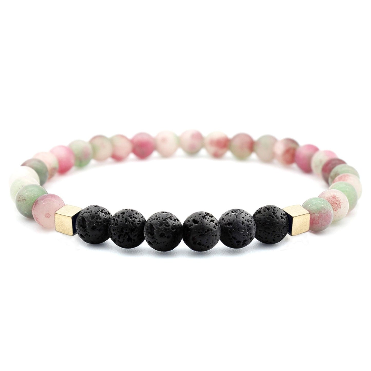 Mixed Lava Stone Chakra Diffuser Bracelet with Optional Essential Oils