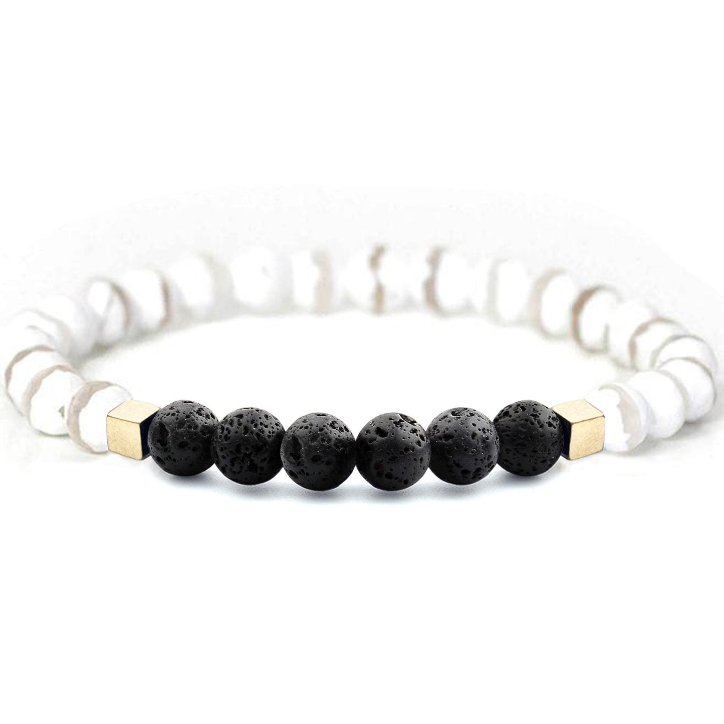 Mixed Lava Stone Chakra Diffuser Bracelet with Optional Essential Oils