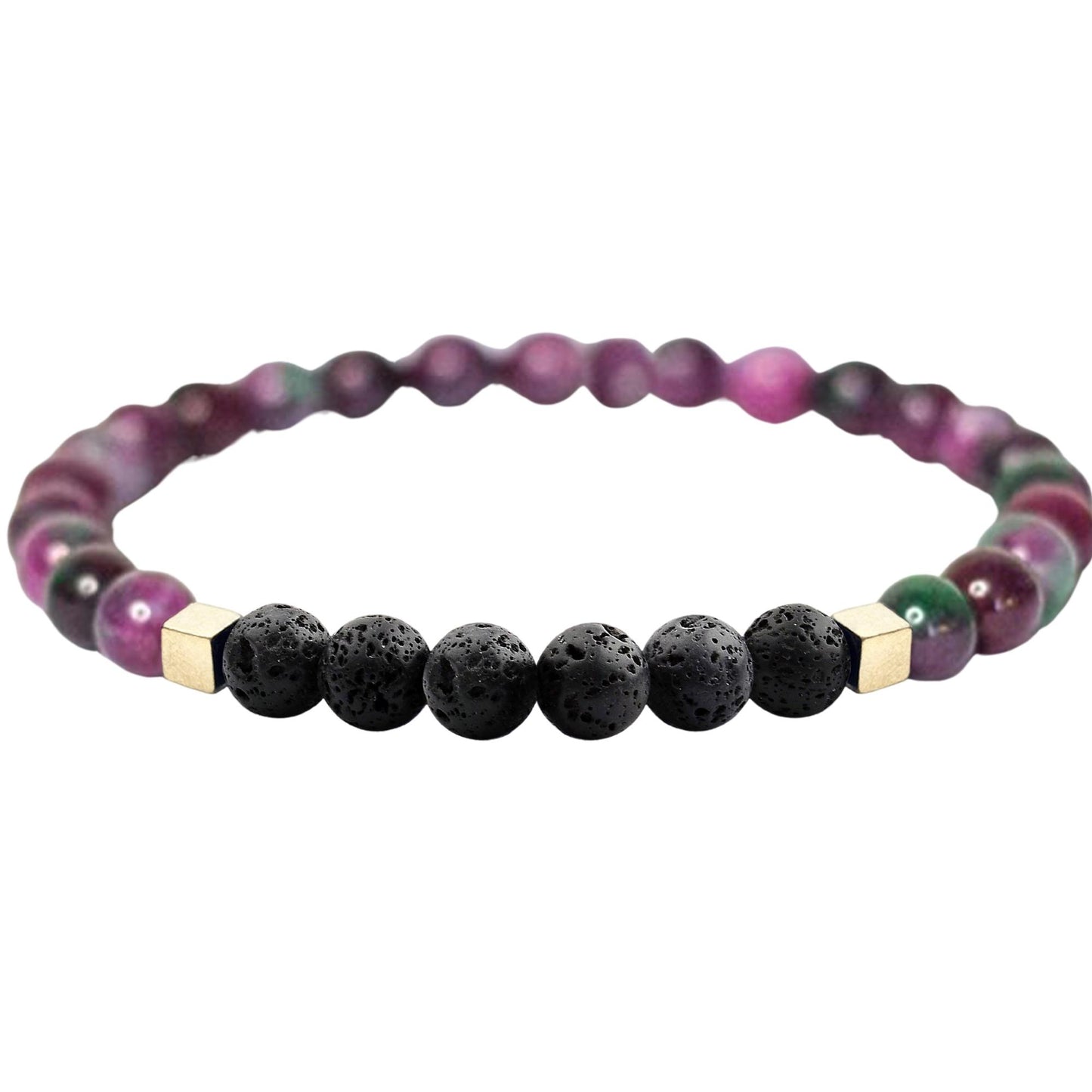 Mixed Lava Stone Chakra Diffuser Bracelet with Optional Essential Oils