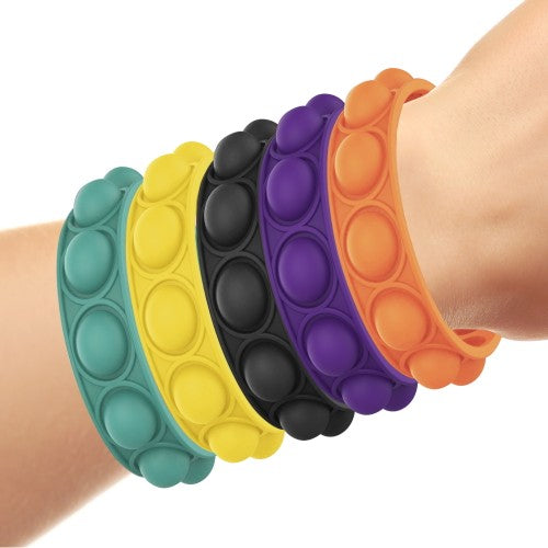 Wearable Push Pop Fidget Bracelet for Kids Children and Adults (5-Pack)