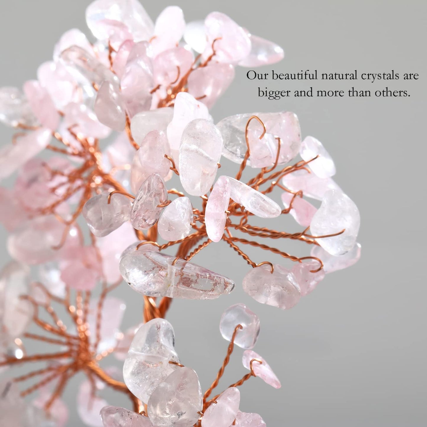 Rose Quartz Stone Feng Shui Tree