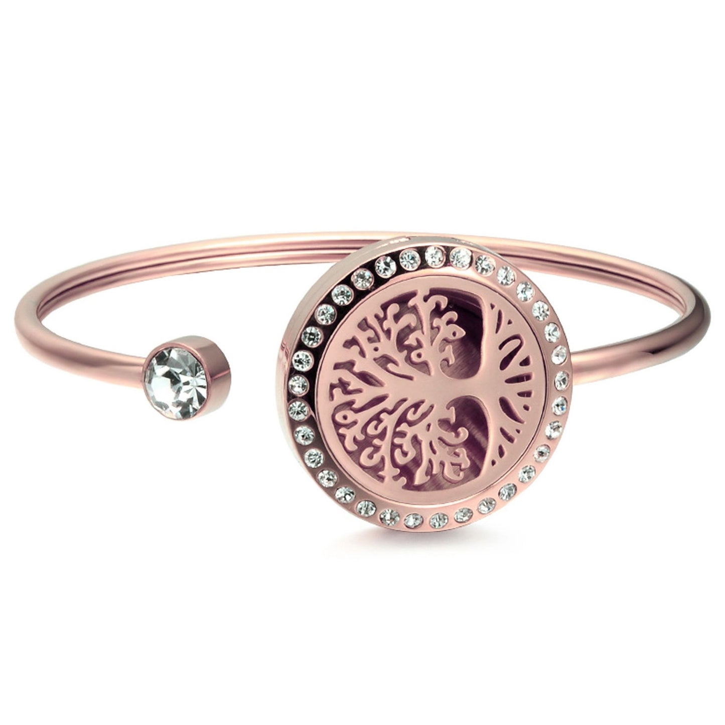 Tree of Life Designer Essential Oil Diffuser Bracelet with Optional Oils