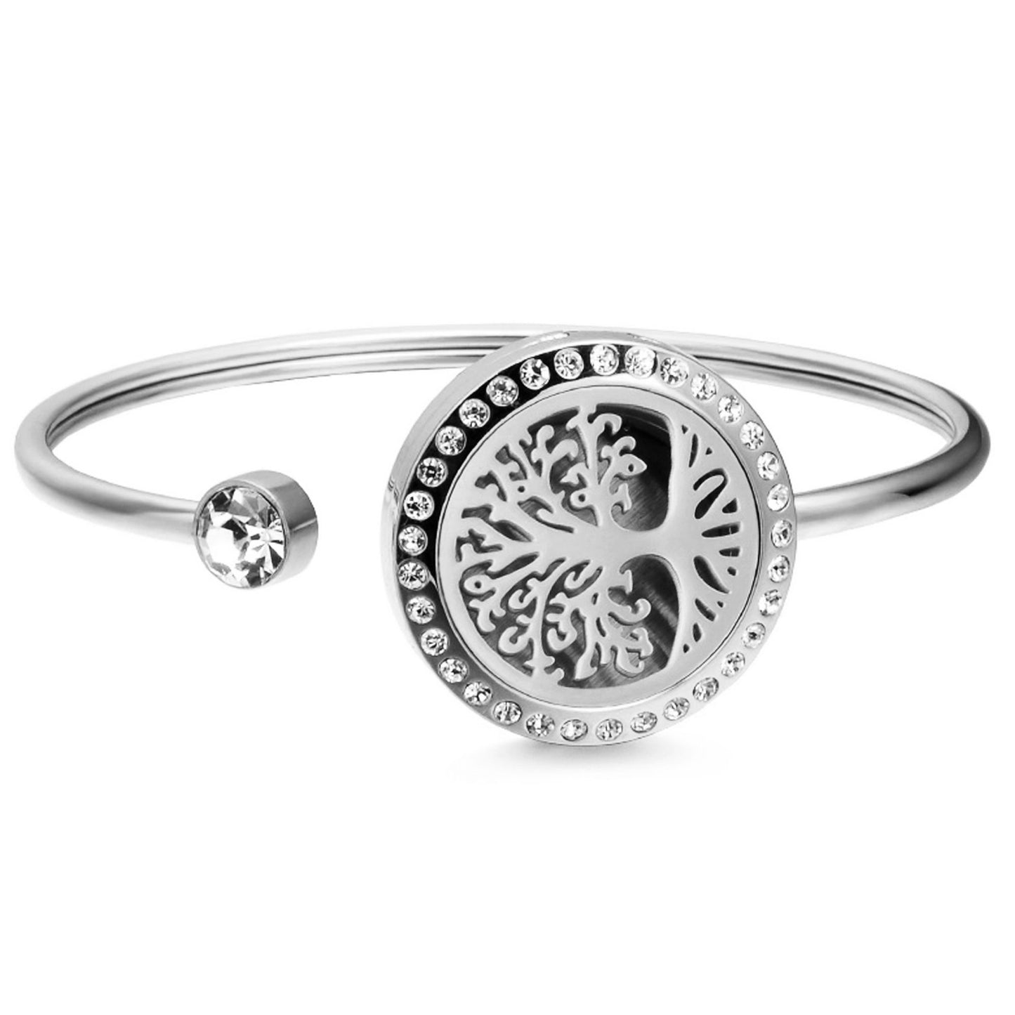 Tree of Life Designer Essential Oil Diffuser Bracelet with Optional Oils