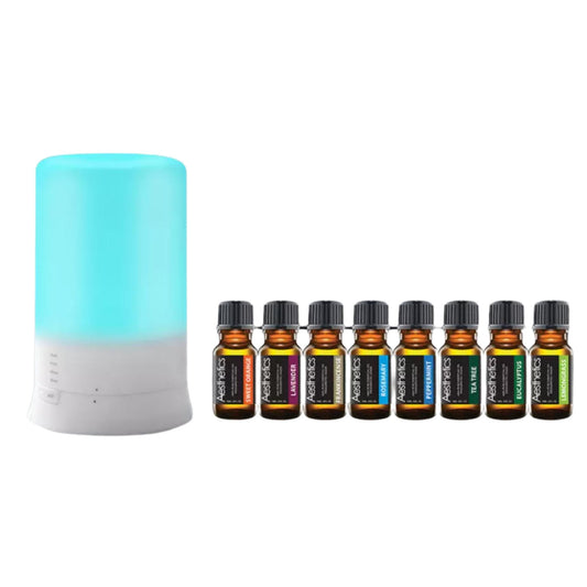 Aesthetics Ultrasonic Aroma Diffuser and Humidifier with Oil Set