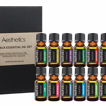 8 Pack of 5 mL 100% Pure Essential Oils, 8 bottles / 0.16 oz