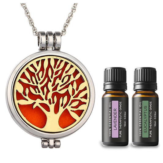 Aromatherapy Tree of Life Necklace with Optional Essential Oils