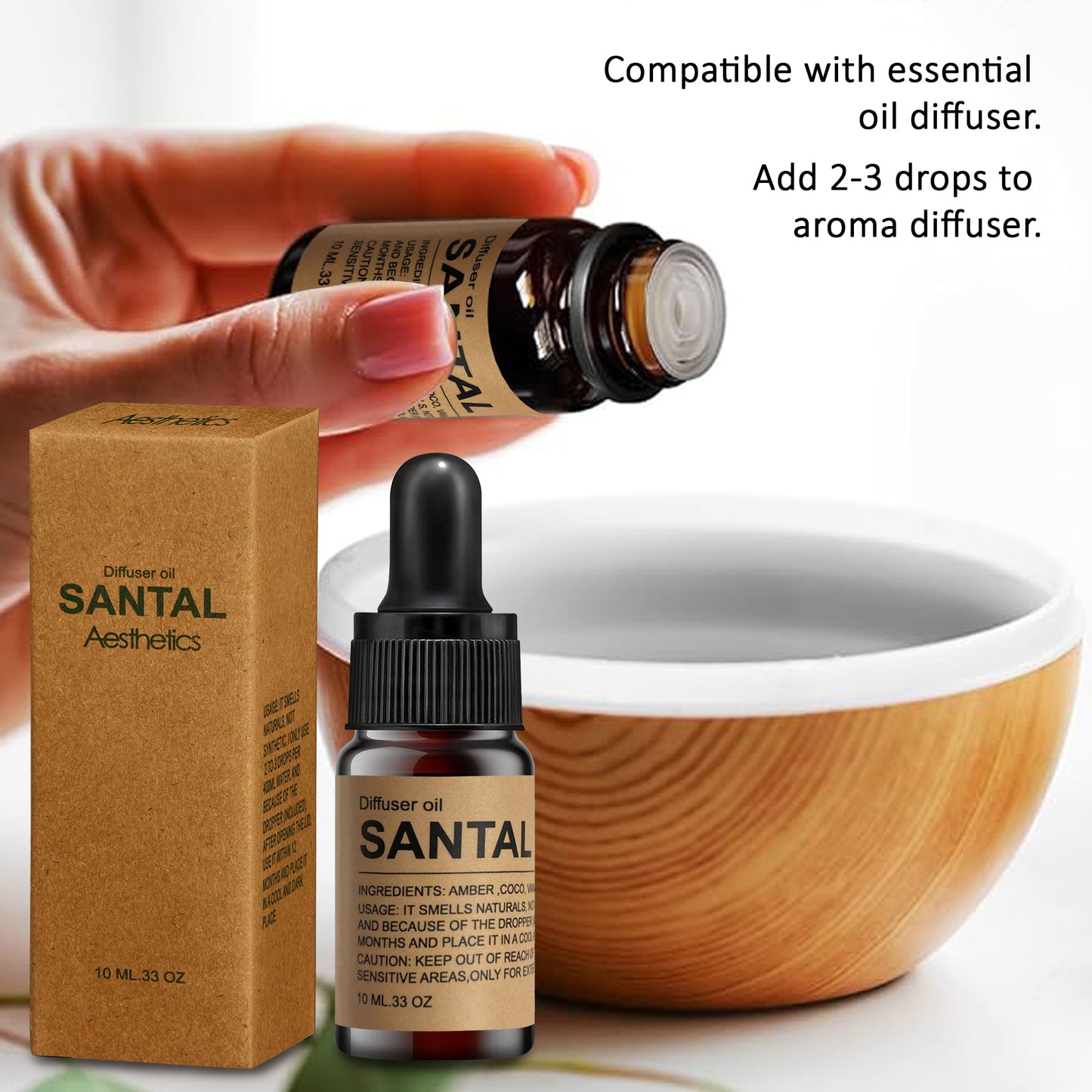 Aesthetics Naturals Santal Diffuser Essential Oil Aroma Scents