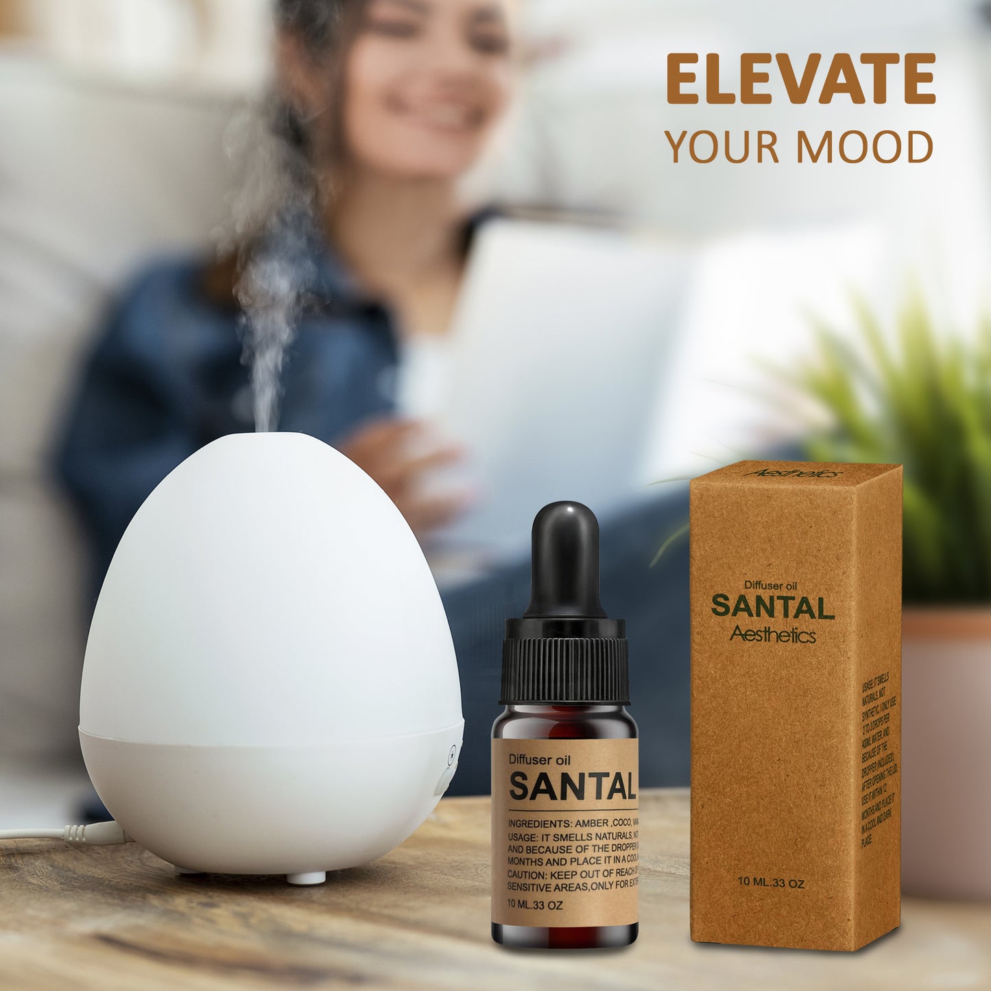 Aesthetics Naturals Santal Diffuser Essential Oil Aroma Scents