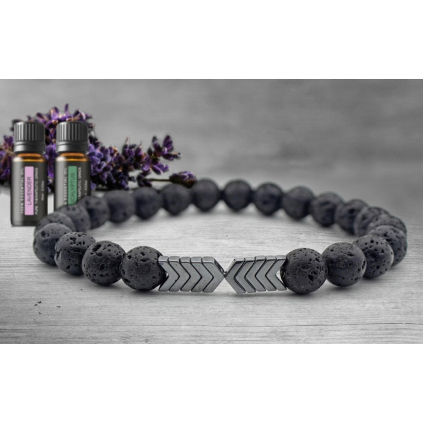 Lava Stone Diffuser Bracelet with Optional Essential Oils