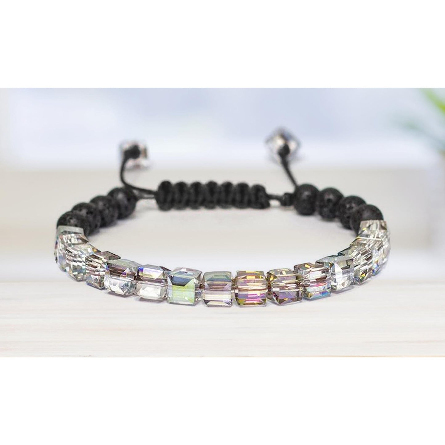 Lava Stone Glass Diffuser Bracelet with Optional Essential Oils
