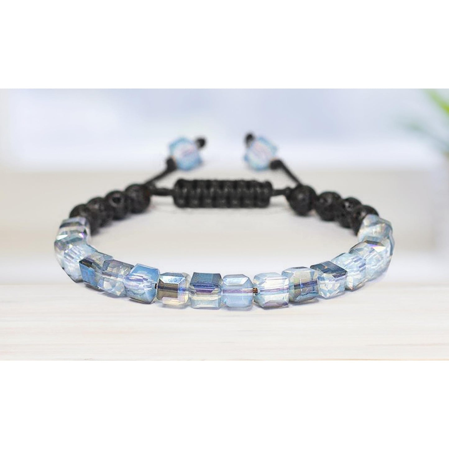 Lava Stone Glass Diffuser Bracelet with Optional Essential Oils