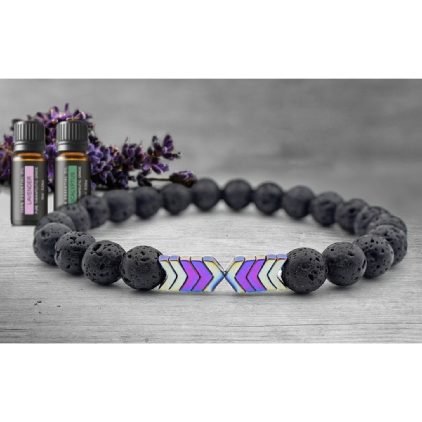 Lava Stone Diffuser Bracelet with Optional Essential Oils