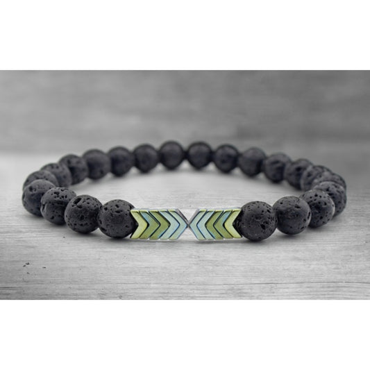 Lava Stone Diffuser Bracelet with Optional Essential Oils