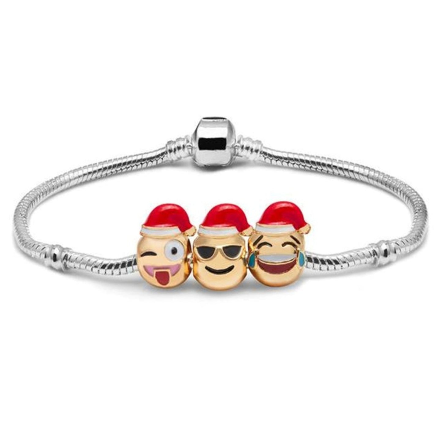 Holiday-Themed Emoji Charm Bracelet
