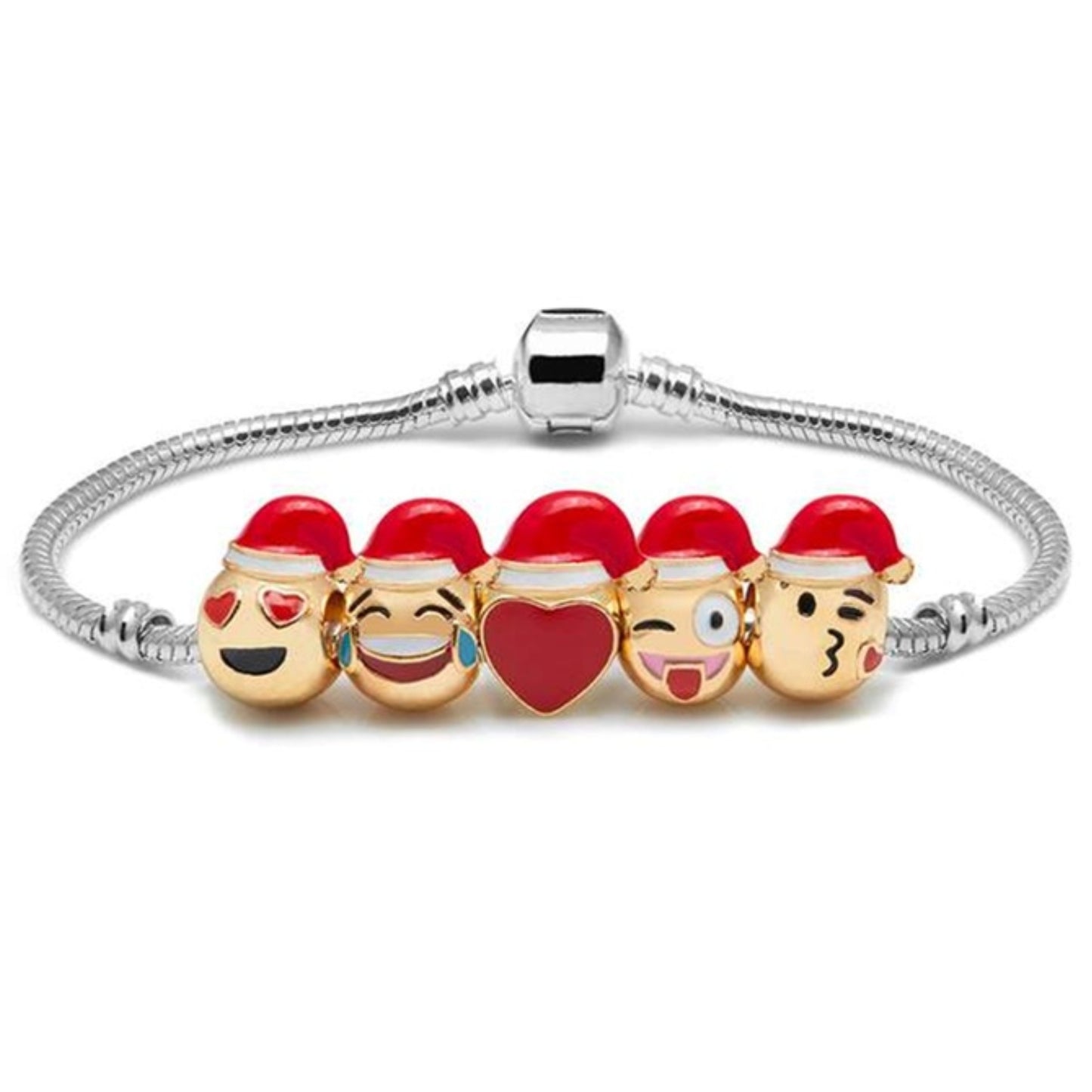 Holiday-Themed Emoji Charm Bracelet