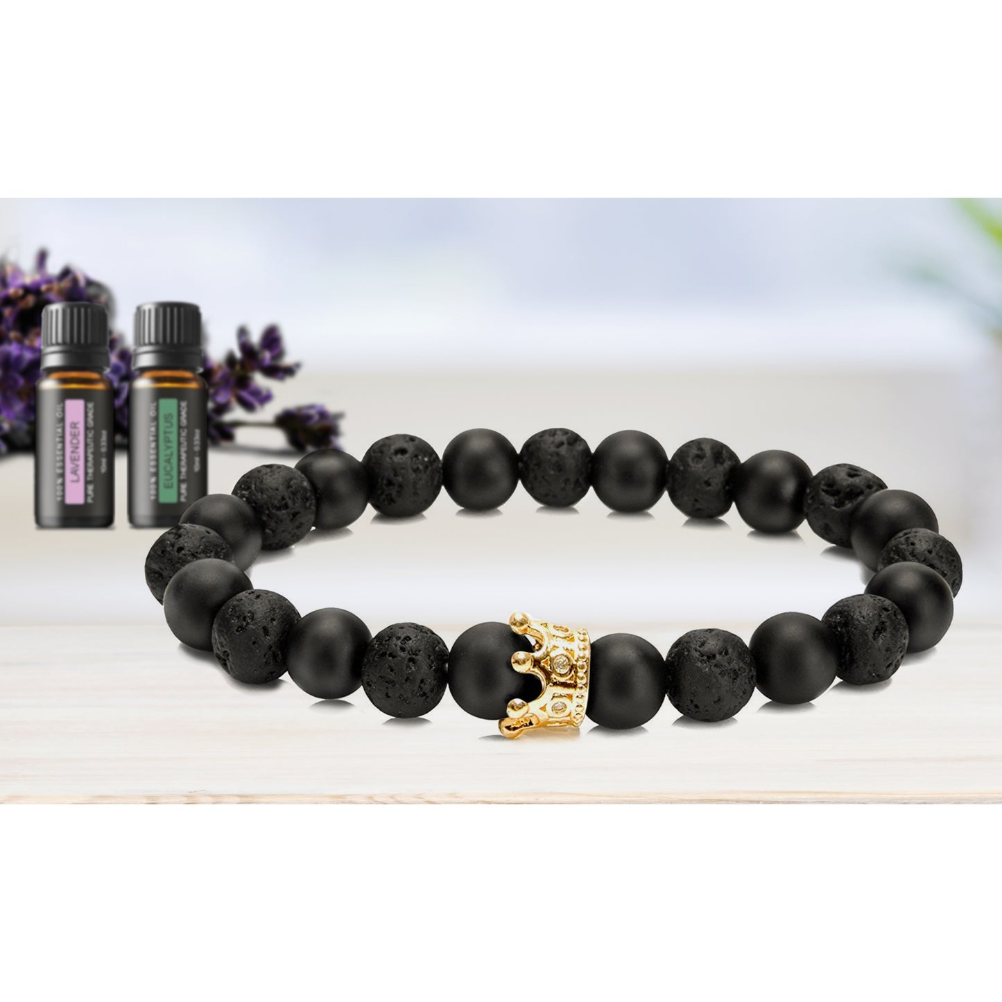 Throne & Crown Bracelet with Optional Essential Oils
