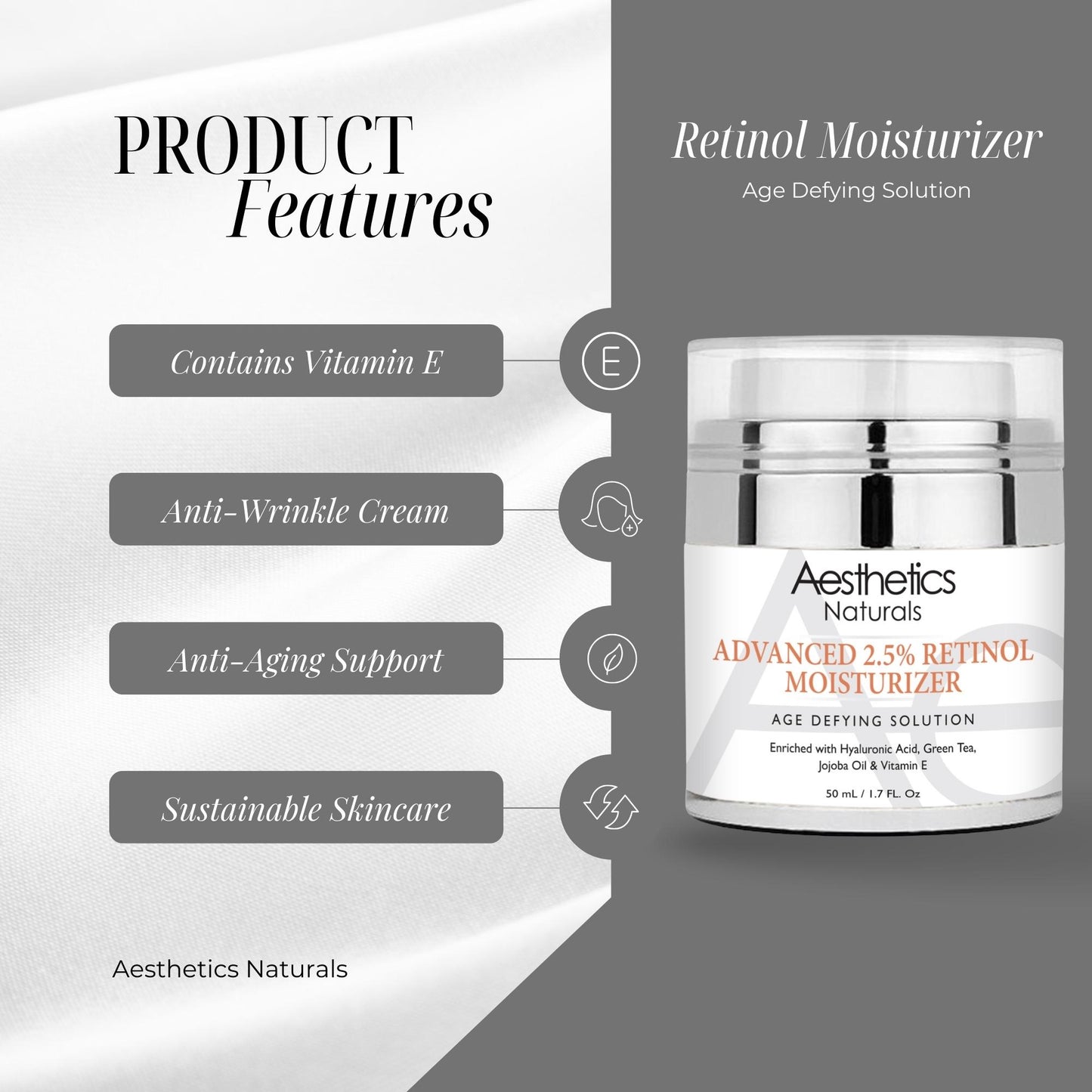 Aesthetics Retinol 2.5% High Potency Anti-Aging Cream