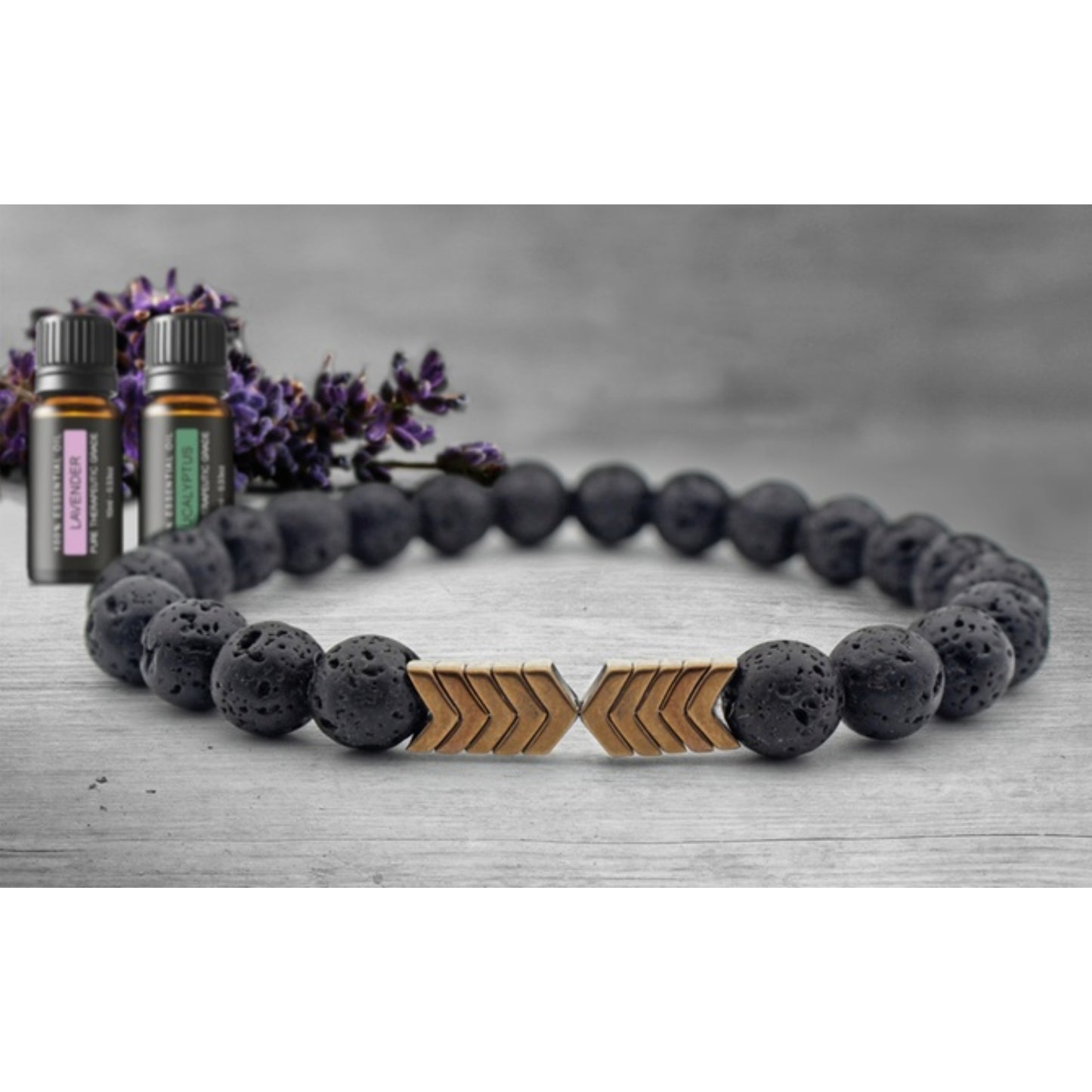 Lava Stone Diffuser Bracelet with Optional Essential Oils