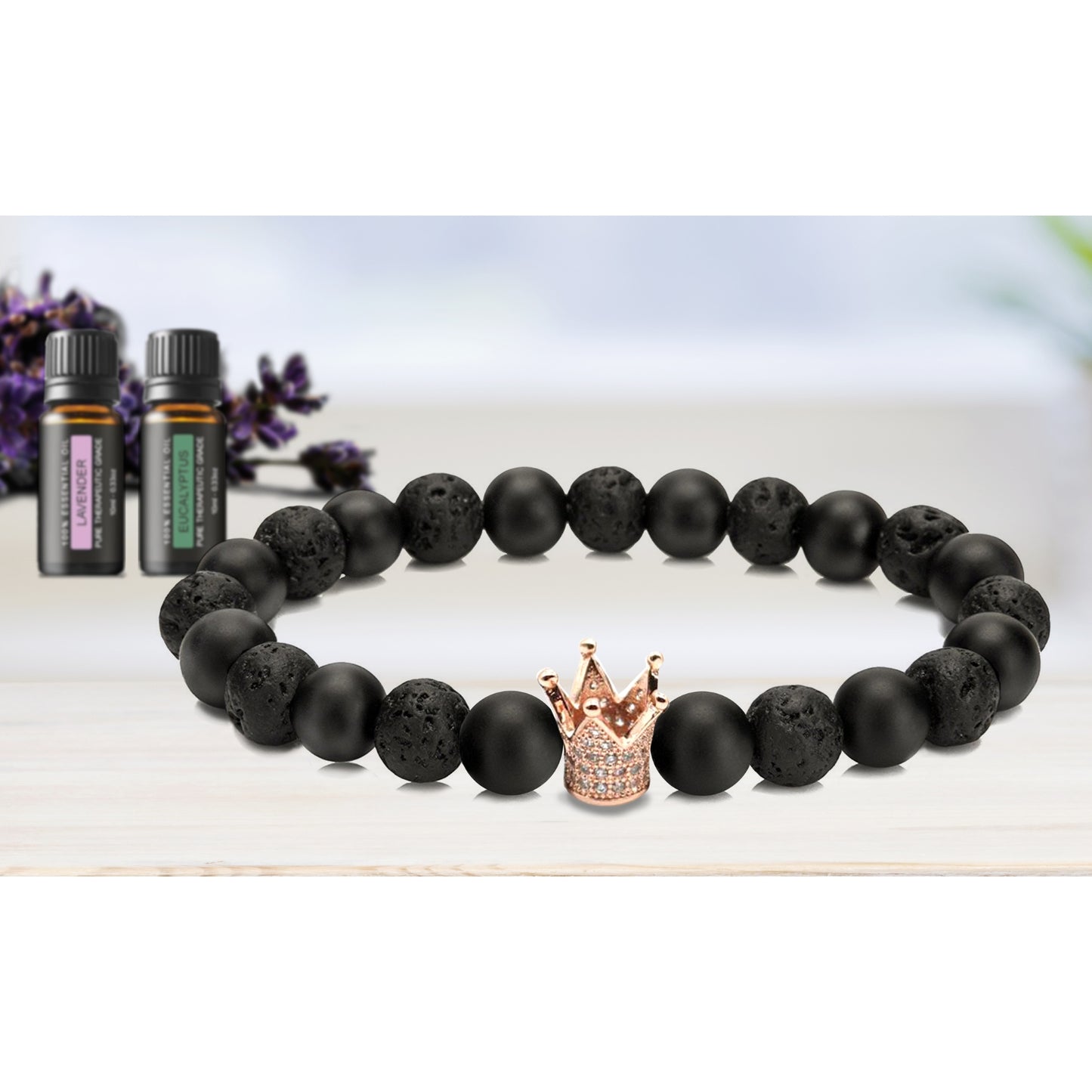Throne & Crown Bracelet with Optional Essential Oils