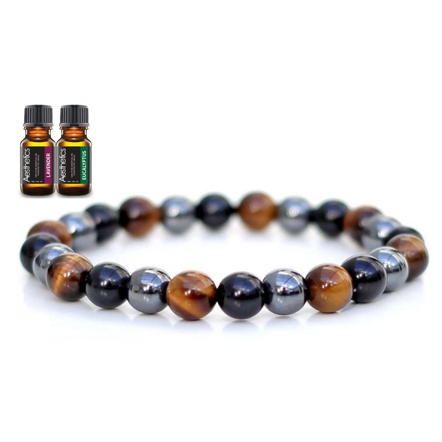 Tiger Eye Hematite Bracelet for Men and Women