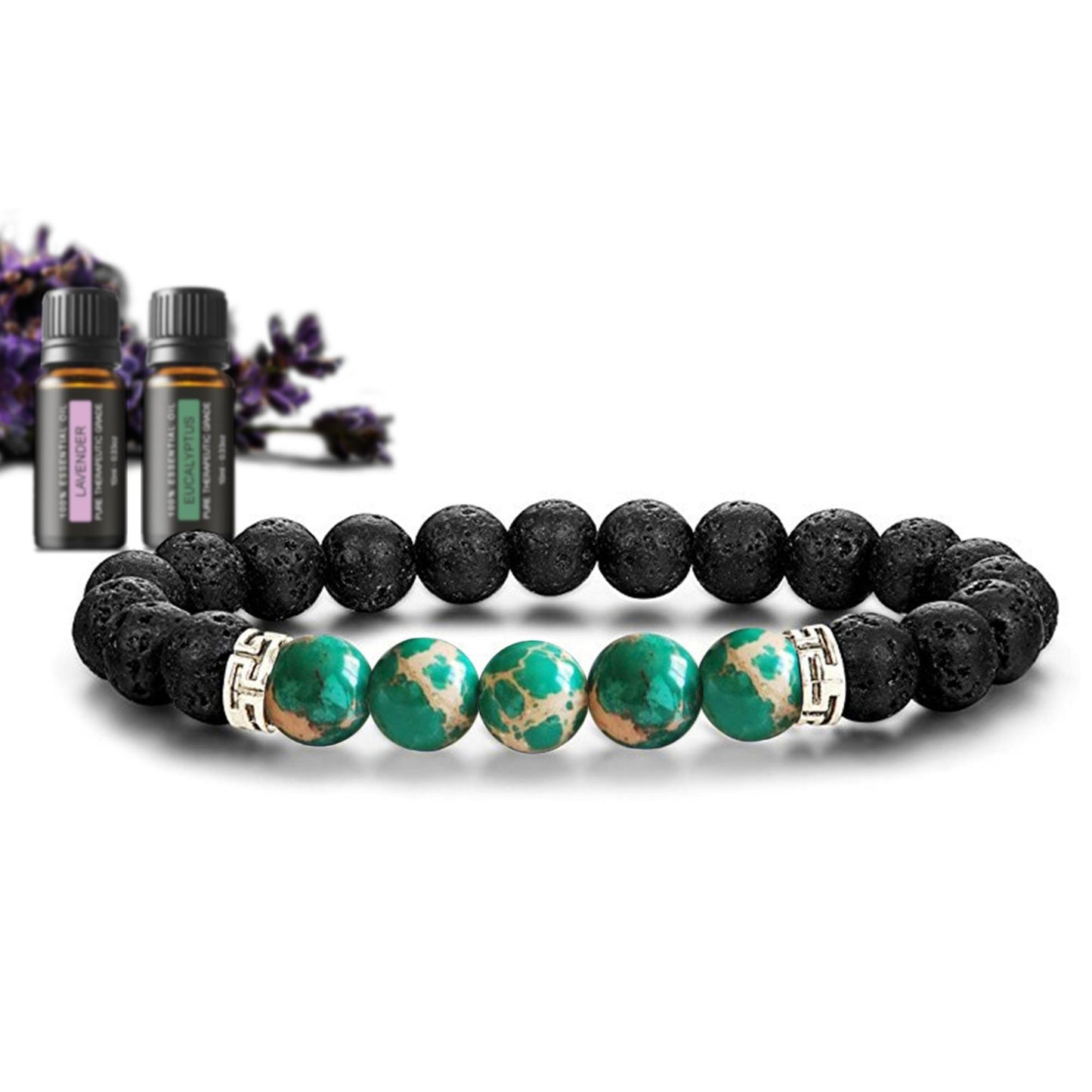 Lava Stone Chakra Diffuser Bracelet with Optional Essential Oils