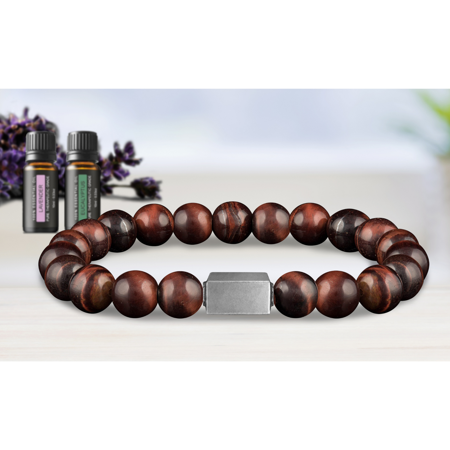 Men's High-Energy Essential Oil Aroma Diffuser Bracelet with Optional Oils