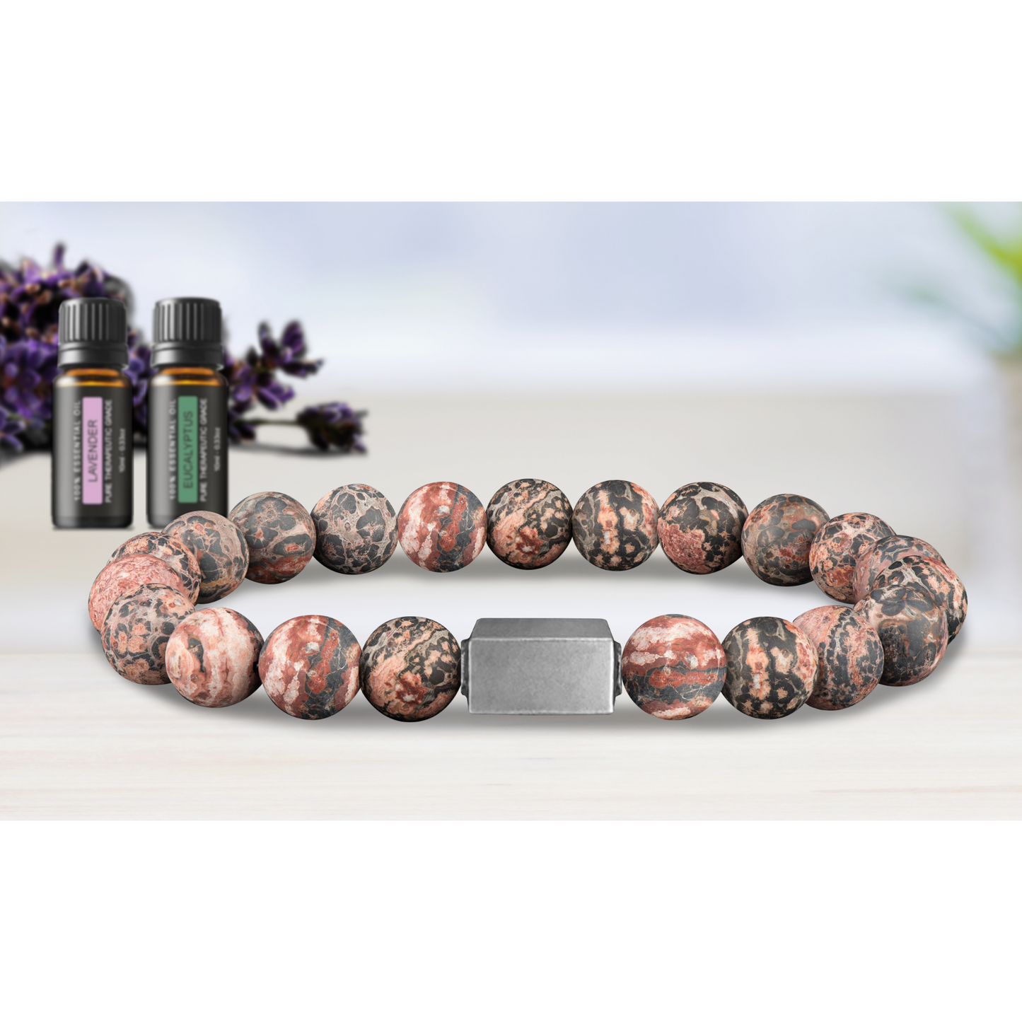 Men's High-Energy Essential Oil Aroma Diffuser Bracelet with Optional Oils