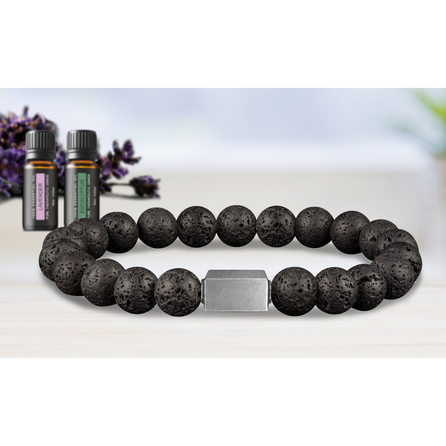 Men's High-Energy Essential Oil Aroma Diffuser Bracelet with Optional Oils