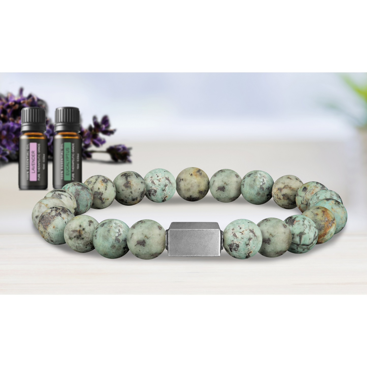 Men's High-Energy Essential Oil Aroma Diffuser Bracelet with Optional Oils