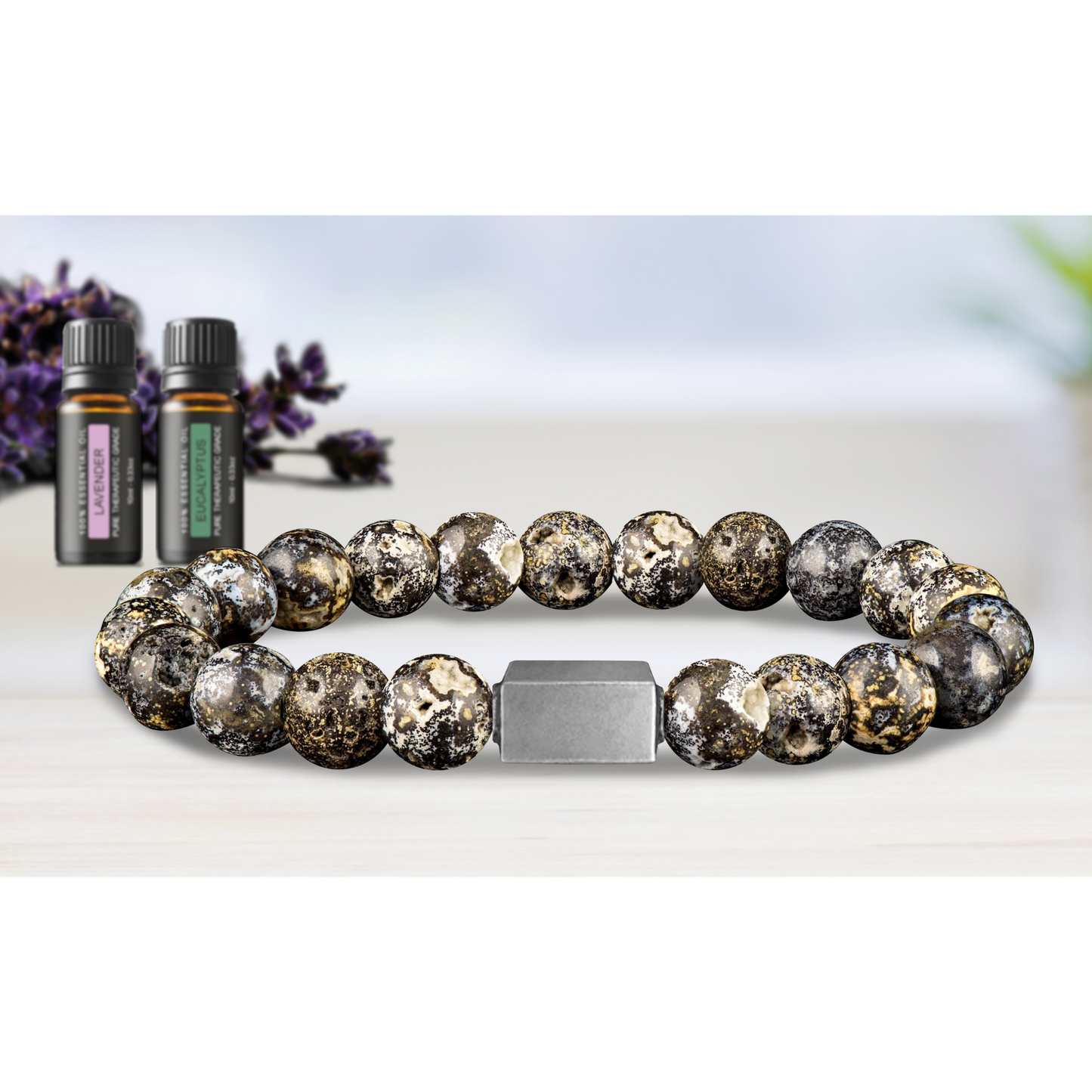 Men's High-Energy Essential Oil Aroma Diffuser Bracelet with Optional Oils
