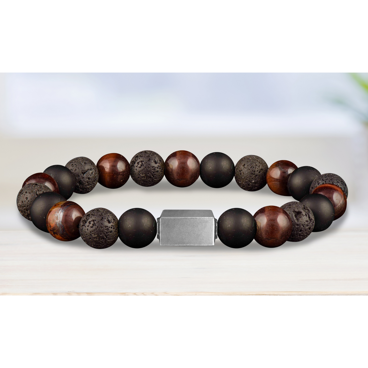 Men's High-Energy Essential Oil Aroma Diffuser Bracelet with Optional Oils