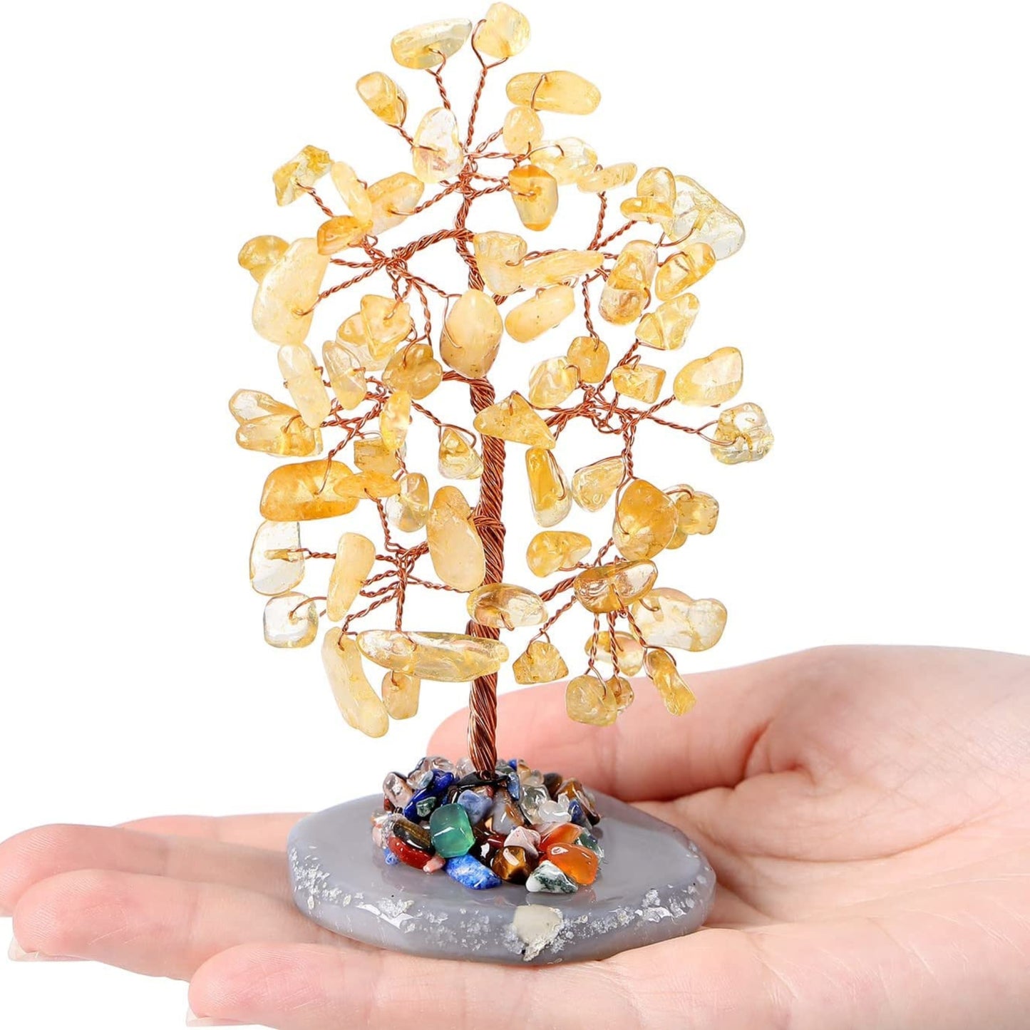 Rose Quartz Stone Feng Shui Tree