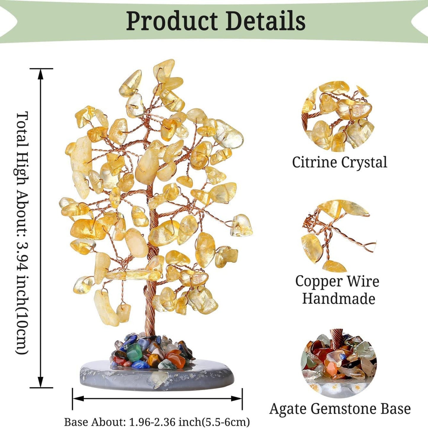 Rose Quartz Stone Feng Shui Tree
