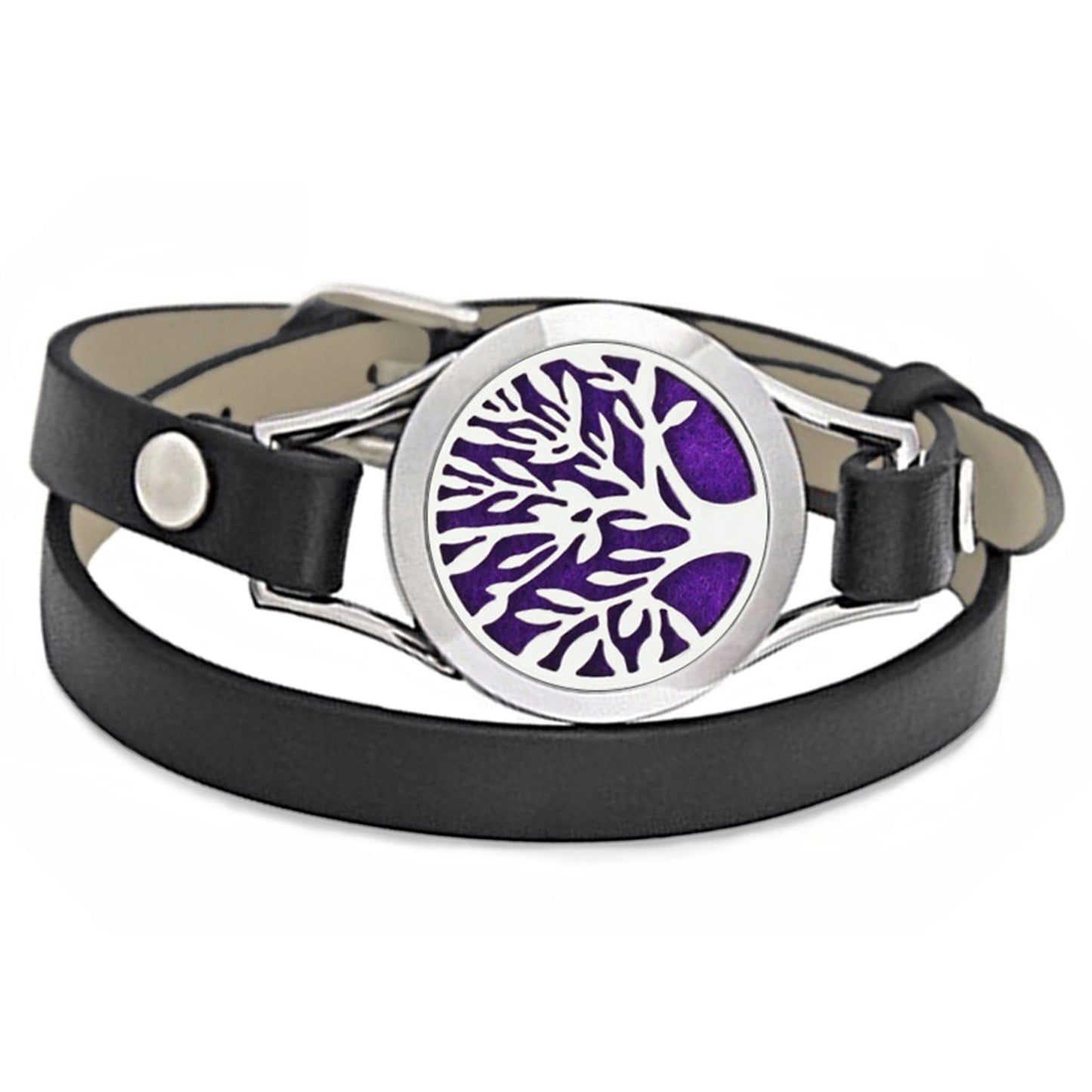 Tree of Life Designer Essential Oil Diffuser Bracelet with Optional Oils
