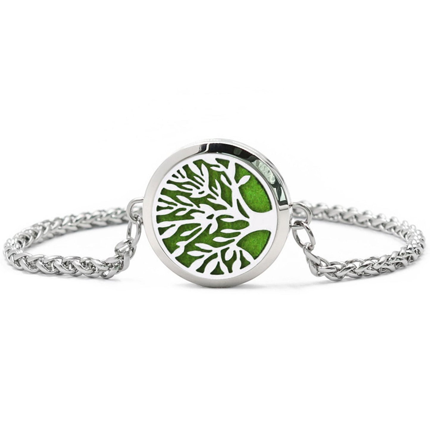 Tree of Life Designer Essential Oil Diffuser Bracelet with Optional Oils